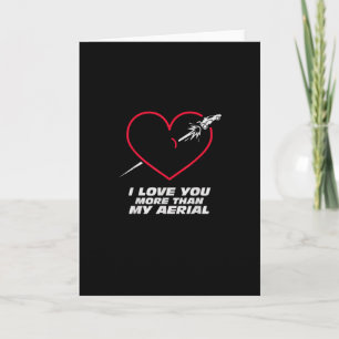 Soccer Love You More Than My Aerial Playful Valent Card