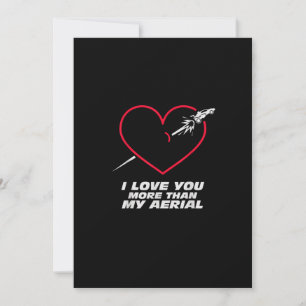 Soccer Love You More Than My Aerial Playful Valent Holiday Card