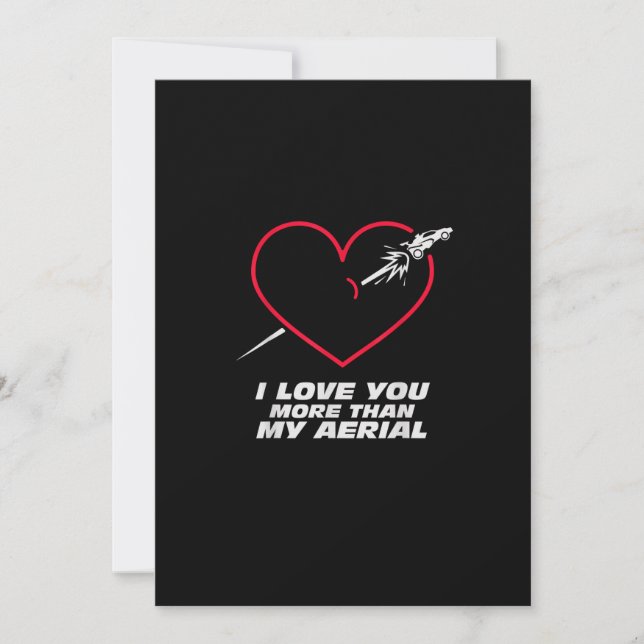 Soccer Love You More Than My Aerial Playful Valent Holiday Card (Front)