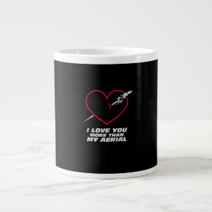 Soccer Love You More Than My Aerial Playful Valent Large Coffee Mug