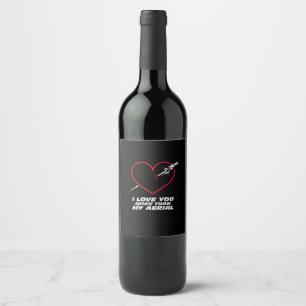 Soccer Love You More Than My Aerial Playful Valent Wine Label