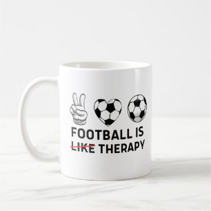 Soccer Lover Football Is Like Therapy Coffee Mug