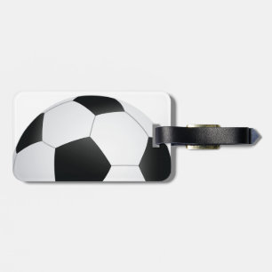 soccer luggage tag