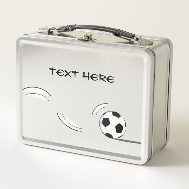 Soccer Lunch Box ADD YOUR OWN TEXT (Front)