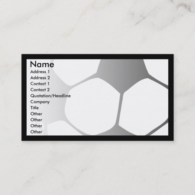 soccer : M : Business Card (Front)