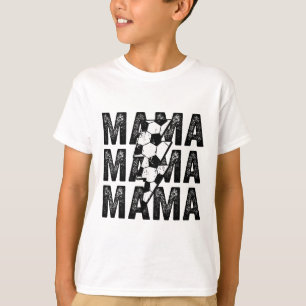 Soccer Mama Distressed Lightning Bolt Mom T-Shirt