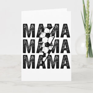 Soccer Mama Distressed Lightning Bolt Mum Card