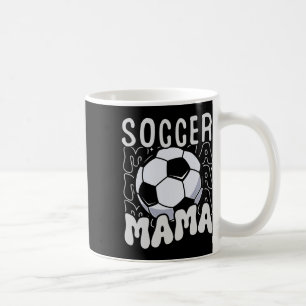 Soccer Mama Groovy Retro Soccer Mum Mothers Day Coffee Mug