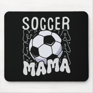 Soccer Mama Groovy Retro Soccer Mum Mothers Day Mouse Mat