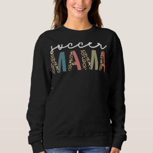 Soccer Mama Life leopard Game Day Mother's Day Sweatshirt