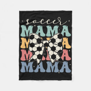 Soccer Mama Retro Groovy Soccer Softll Mom _1 Fleece Blanket