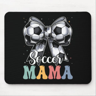 Soccer Mama Retro Groovy Soccer Softll Mom _2 Mouse Mat