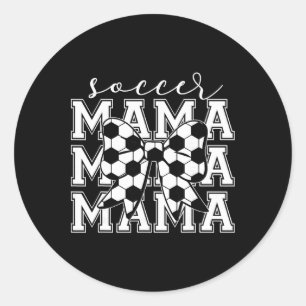 Soccer Mama Retro Groovy Soccer Softll Mum Classic Round Sticker