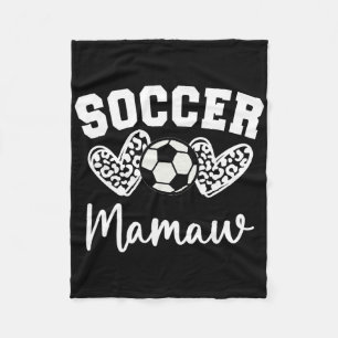 Soccer Mamaw Matching Family Soccer Fleece Blanket