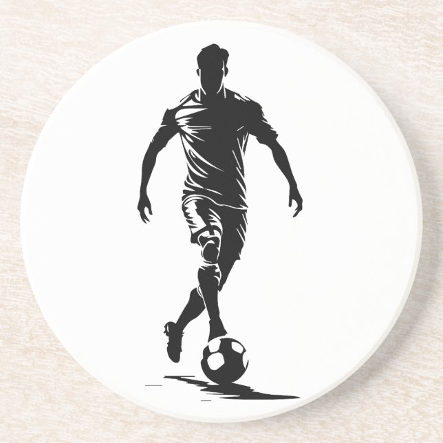 Soccer man with ball coaster (Front)