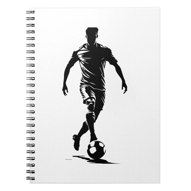 Soccer man with ball design. notebook (Front)