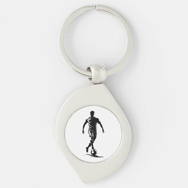Soccer man with ball key ring (Front)