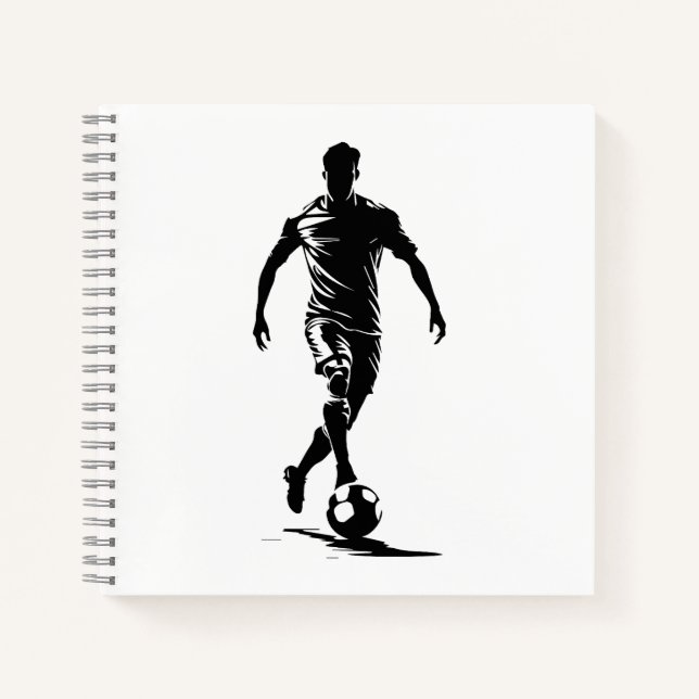 Soccer man with ball notebook (Front)