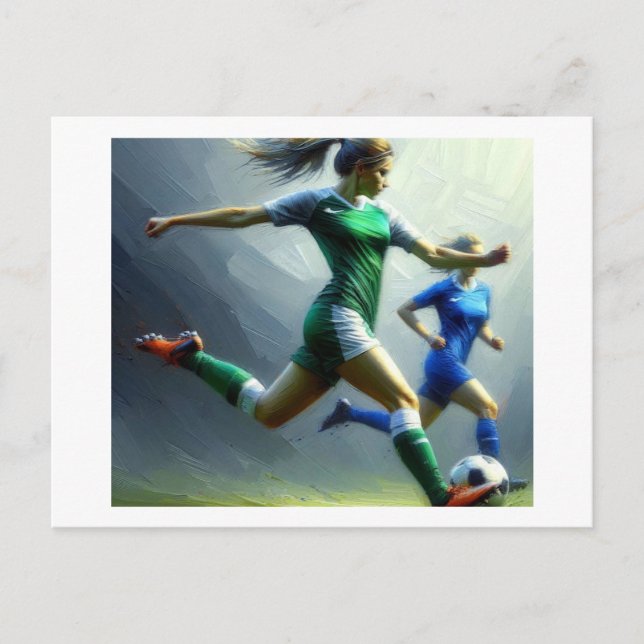 Soccer Match,  Postcard (Front)