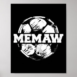 Soccer Memaw Soccer Ll Split Funny Soccer Memaw Poster