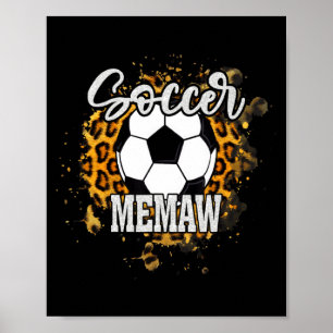 Soccer Memaw Vintage Soccer Family Matching T Shir Poster
