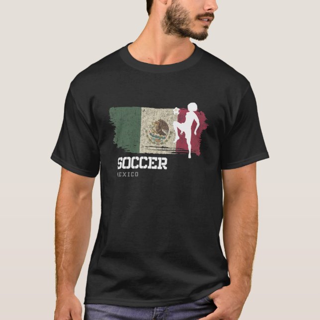 Soccer Mexico Flag Football Womens Soccer Girls T-Shirt (Front)