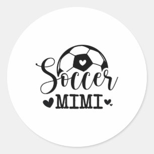 Soccer Mimi Funny Sports Soccer Player  Classic Round Sticker