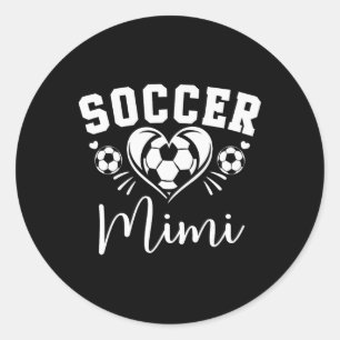 Soccer Mimi Soccer Heart Classic Round Sticker