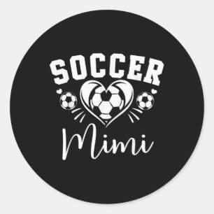 Soccer Mimi Soccer Heart Classic Round Sticker