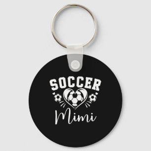 Soccer Mimi Soccer Heart  Key Ring