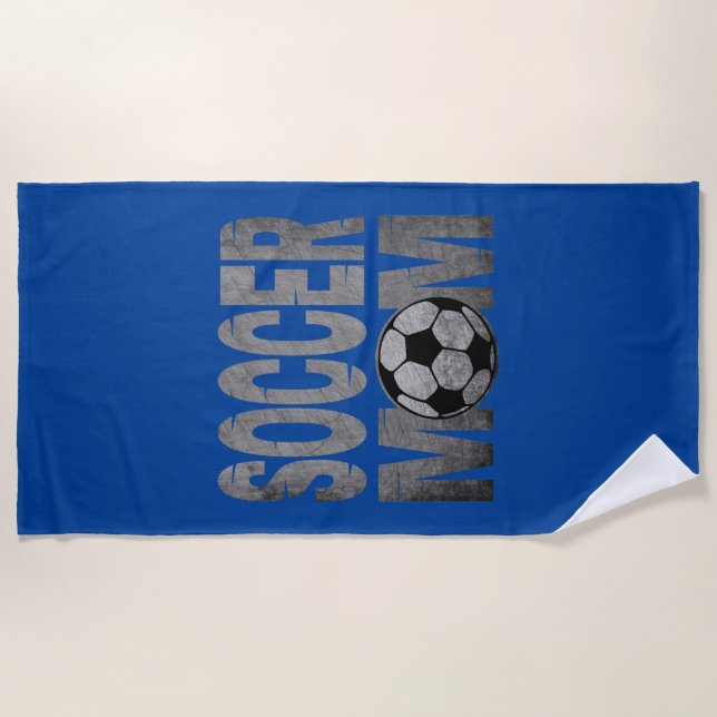SOCCER MOM  BEACH TOWEL (Front)