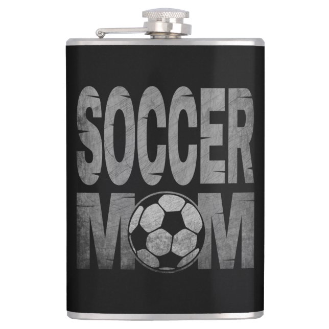 SOCCER MOM  HIP FLASK (Front)
