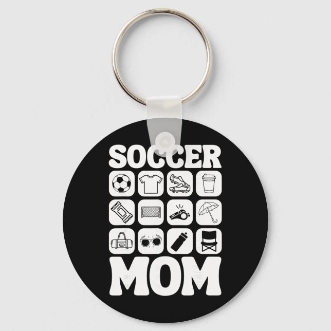 Soccer Mom Icons Soccer Essential _1  Key Ring (Front)