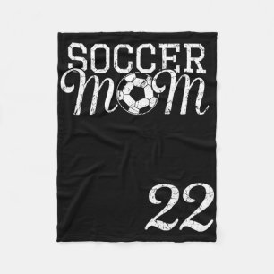 Soccer Mom Jersey Number 22 Favorite Player #22 Te Fleece Blanket