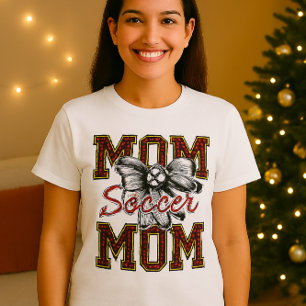 Soccer Mom Leopard Print T-Shirt with Bow & Floral