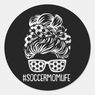 Soccer Mom Life Mothers-day Sport Lover Mama Mommy Classic Round Sticker