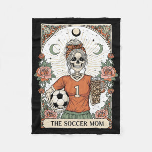 Soccer Mom Skeleton Tarot Card Soccer Mama Mother' Fleece Blanket