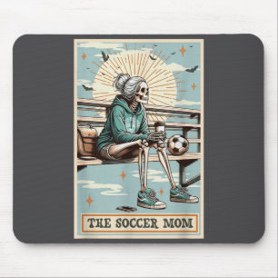 Soccer Mom Skeleton Tarot Card Vintage Halloween  Mouse Mat