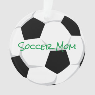 SOCCER MOM Sports Player Number Balls Fun Ornament