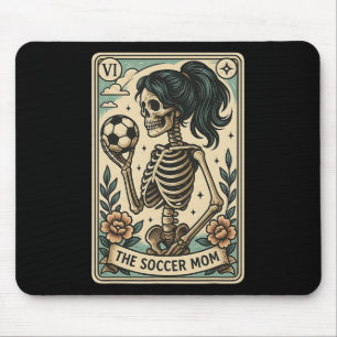 Soccer Mom Tarot Card Skeleton Mothers Day Mama Mouse Mat