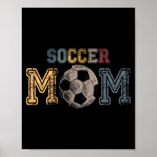 Soccer Mom Vintage Retro Clothing Cute Mama Soccer Poster