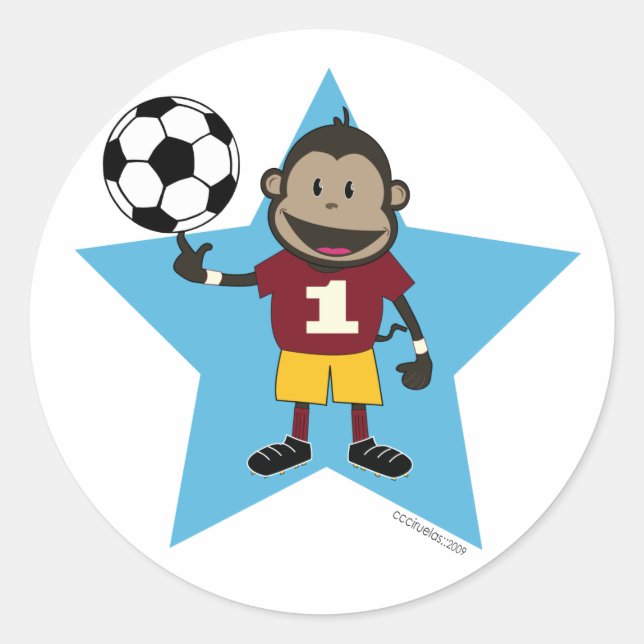 Soccer Monkey sticker (Front)