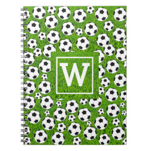Soccer monogram notebook