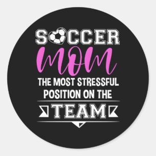 Soccer Mother Gameday Soccer Mum Classic Round Sticker