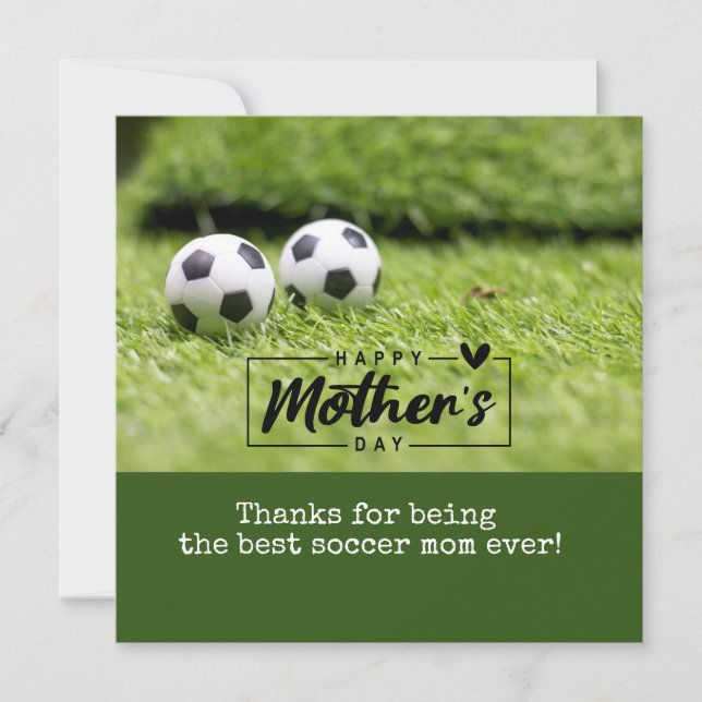 Soccer Mother's Day  Holiday Card (Front)