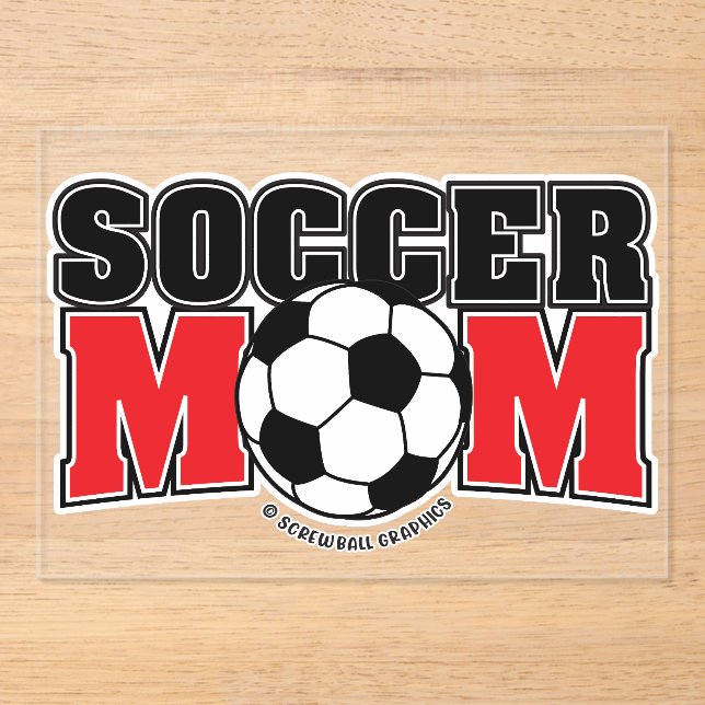 Soccer Mum Acrylic Invitations (Front)