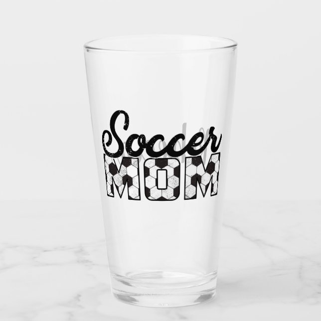 Soccer Mum and Name Glass (Front)