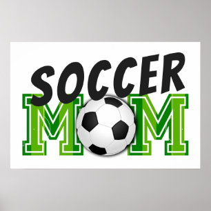 Soccer Mum Ball and Field Football Pitch Poster