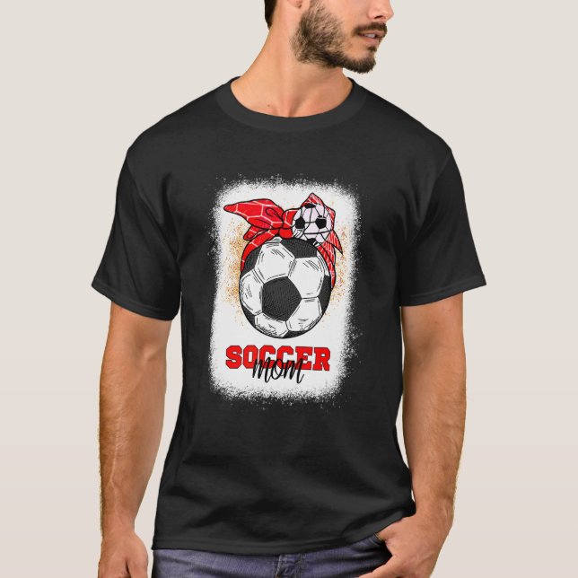 Soccer Mum Bun Ball Mother's Day 2022  Soccer Mum  T-Shirt (Front)