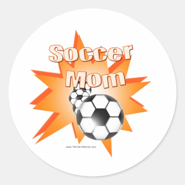 Soccer Mum Classic Round Sticker (Front)